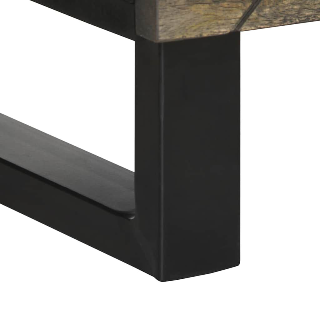 vidaXL Ντουλάπι Μαύρο 40 x 33 x 110 εκ. από Μασίφ Ξύλο Μάνγκο