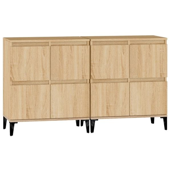 vidaXL Ντουλάπια 2 τεμ. Sonoma Δρυς 60x35x70 εκ. Επεξεργασμένο Ξύλο