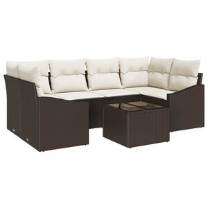 vidaXL &Sigma;&epsilon;&tau; &Kappa;&alpha;&nu;&alpha;&pi;έ &mu;&epsilon; &mu;&alpha;&xi;&iota;&lambda;ά&rho;&iota; 7 pcs &Kappa;&alpha;&phi;έ &kappa;&alpha;&iota; &Kappa;&rho;έ&mu;&alpha; &sigma;&upsilon;&nu;&theta;&epsilon;&tau;&iota;&kappa;ό &rho;&alpha;&tau;ά&nu;