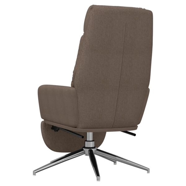 vidaXL Πολυθρόνα Relax με Υποπόδιο Taupe Υφασμάτινη
