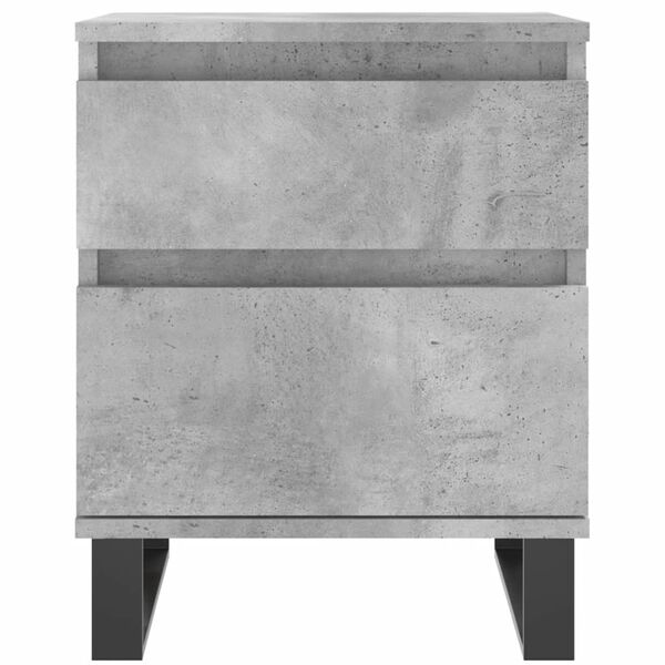 vidaXL Κομοδίνο Γκρι Σκυροδέματος 40 x 35 x 50 εκ. από Επεξεργ. Ξύλο