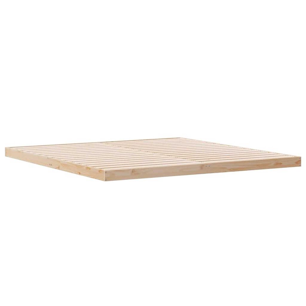 vidaXL Κρεβάτι δαπέδου Φυσικό 180 x 220 εκ. Μασίφ ξύλο πεύκου