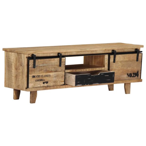 vidaXL Έπιπλο Τηλεόρασης 120 x 30 x 40 εκ. από Μασίφ Ξύλο Μάνγκο