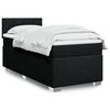 vidaXL Κρεβάτι Boxspring με Στρώμα Μαύρο 100 x 200 εκ. Υφασμάτινο