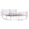 vidaXL Πλαίσιο Κρεβατιού Λευκό 140 x 190 εκ. από Μασίφ Ξύλο