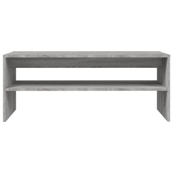 vidaXL Τραπεζάκι Σαλονιού Γκρι Sonoma 100x40x40 εκ. Επεξεργασμένο Ξύλο