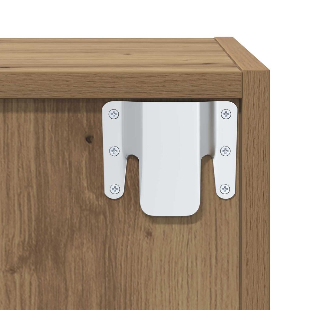vidaXL 2 pcs artisan δρυς 37 x 37 x 142.5 εκ Επεξεργασμένο ξύλο