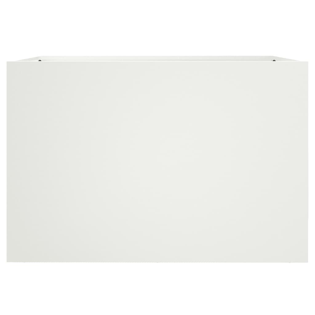 vidaXL Ζαρντινιέρα Λευκή 62x47x46 εκ. από Χάλυβα