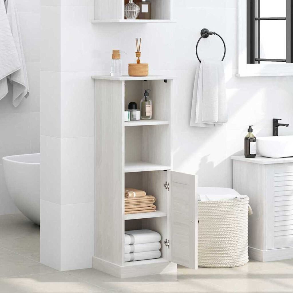 vidaXL Ντουλάπι Μπάνιου VIGO Λευκό 37 x 34 x 110 εκ Μασίφ ξύλο πεύκου