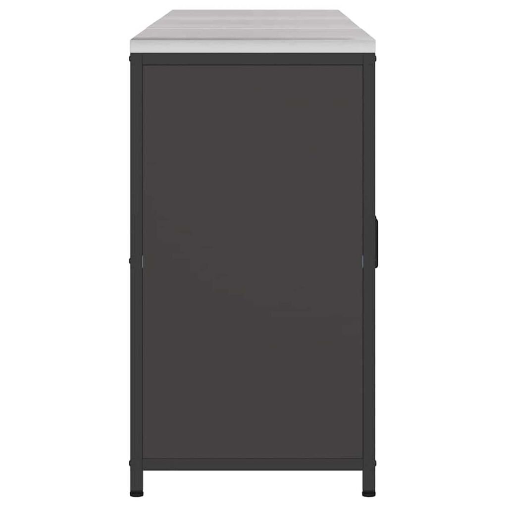 vidaXL Σετ Αποθήκευσης Κουζίνας με ράφι 3 pcs Μαύρο 210 x 50 x 92 εκ