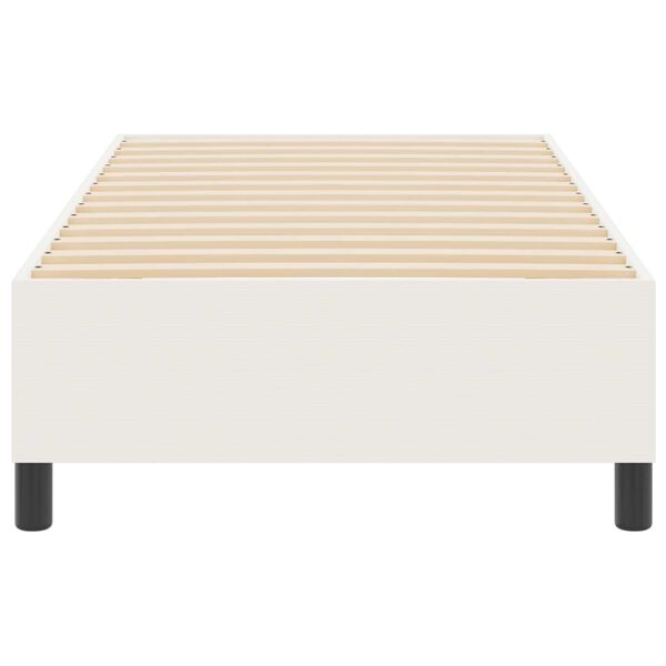 vidaXL Κρεβάτι με ελατήρια Κρεμ 90 x 190 cm Βελούδο