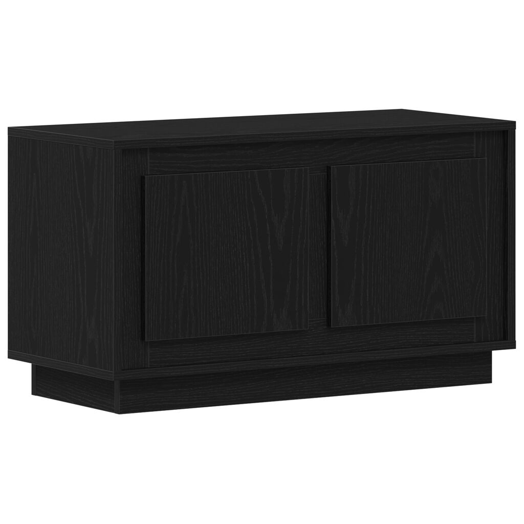 vidaXL Βάση τηλεόρασης Μαύρο Δρυς 80x35x45 εκ Κατασκευασμένο ξύλο