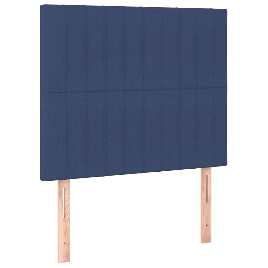 vidaXL Κρεβάτι Boxspring με Στρώμα Μπλε 80x200 εκ. Υφασμάτινο