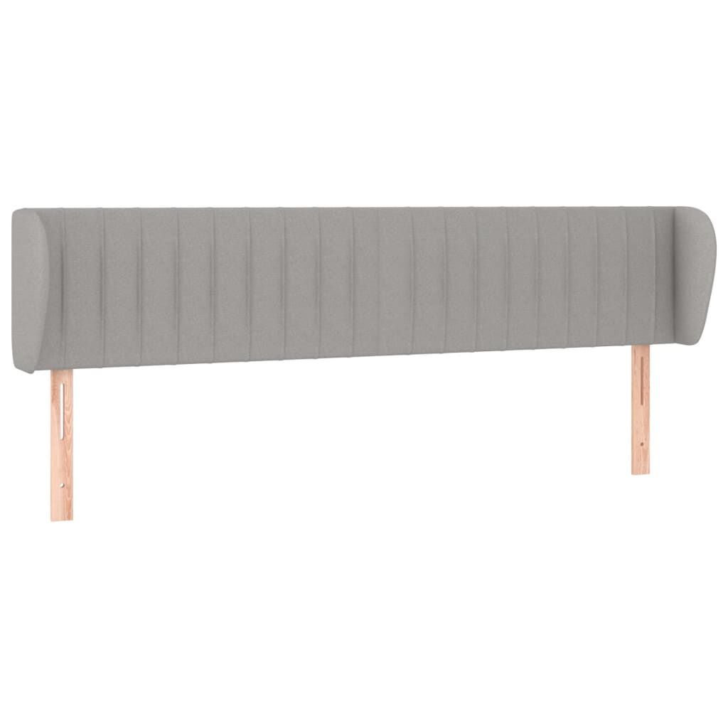 vidaXL Κεφαλάρι με Πτερύγια Ανοιχτό Γκρι 163x23x78/88 εκ. Υφασμάτινο