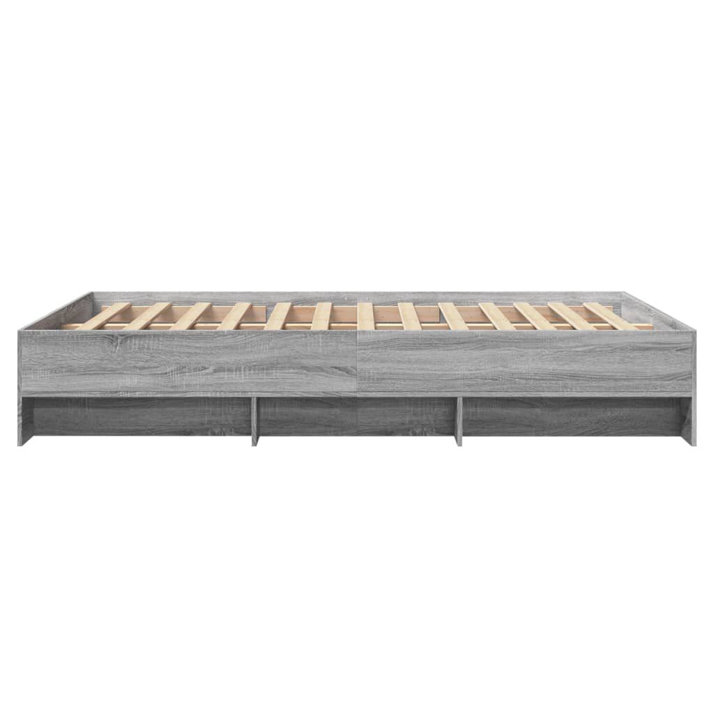 vidaXL Πλαίσιο Κρεβατιού Γκρι Sonoma 120 x 190 εκ. Επεξεργασμένο Ξύλο