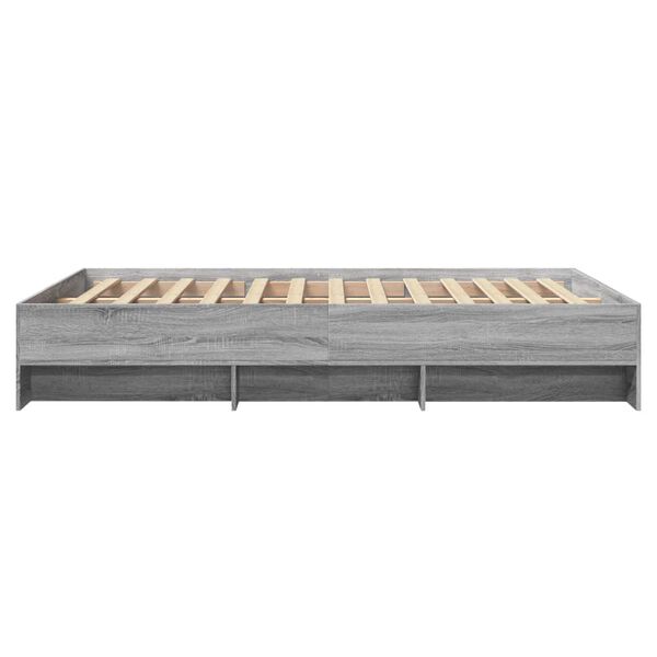 vidaXL Πλαίσιο Κρεβατιού Γκρι Sonoma 120 x 190 εκ. Επεξεργασμένο Ξύλο