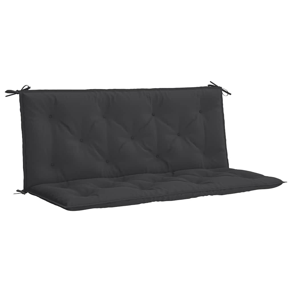 vidaXL Μαξιλάρι Πάγκου Κήπου Μαύρο 120x(50+50)x7 εκ. Ύφασμα Oxford