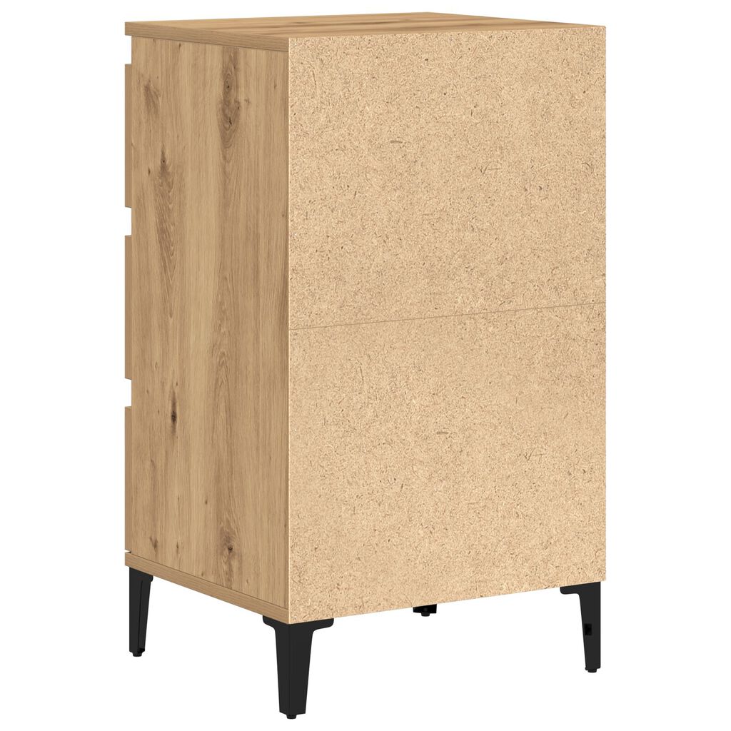 vidaXL Κομοδίνο Καλλιτέχνη Δρυς 40x35x70 εκ Επεξεργασμένο Ξύλο