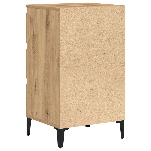 vidaXL Κομοδίνο Καλλιτέχνη Δρυς 40x35x70 εκ Επεξεργασμένο Ξύλο