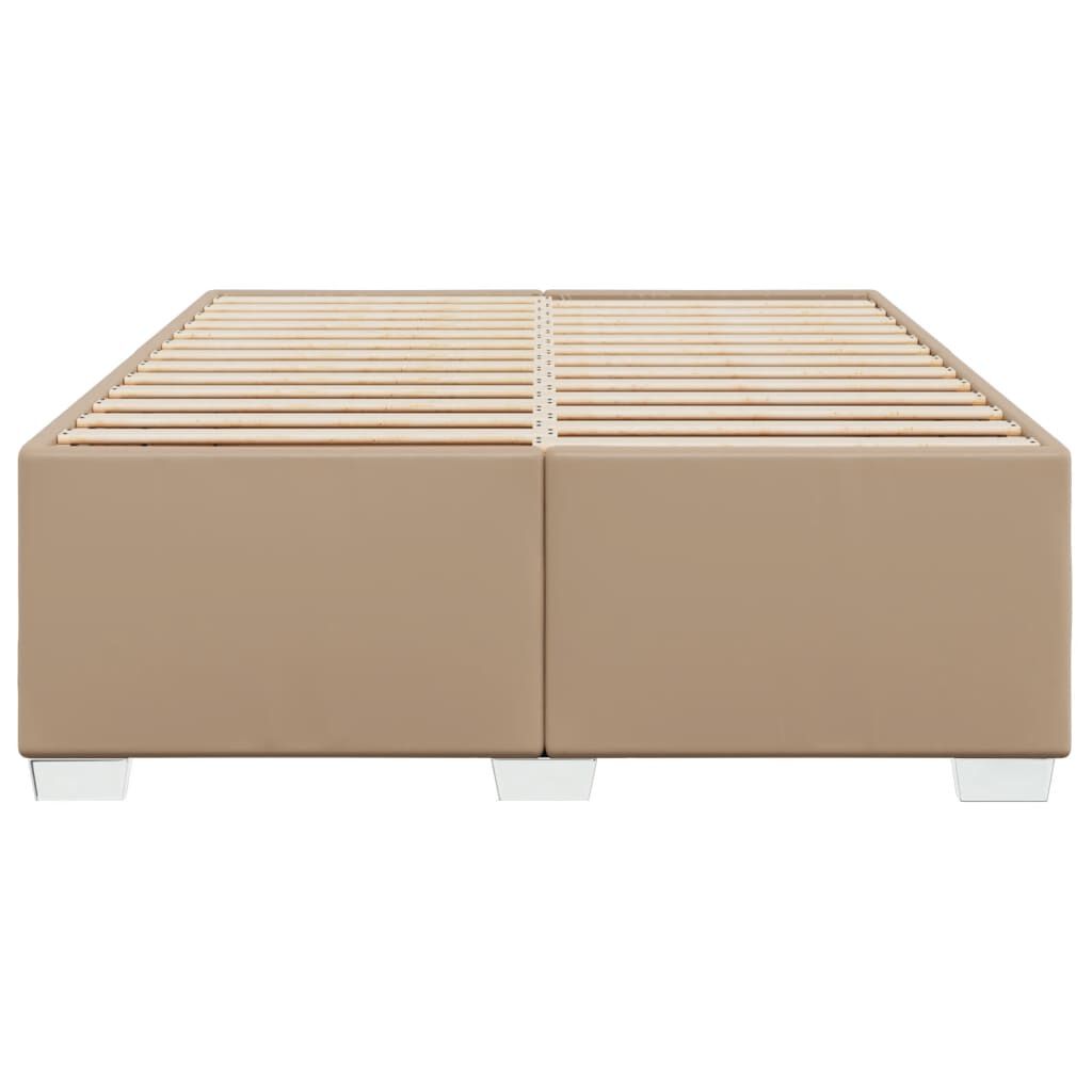 vidaXL Πλαίσιο Κρεβατιού Καπουτσίνο 160x200 εκ. από Συνθετικό Δέρμα