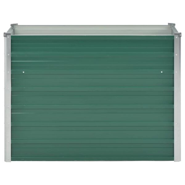 vidaXL Ζαρντινιέρα Υπερυψωμένη Πράσινη 100x40x77 εκ. Γαλβαν. Χάλυβας