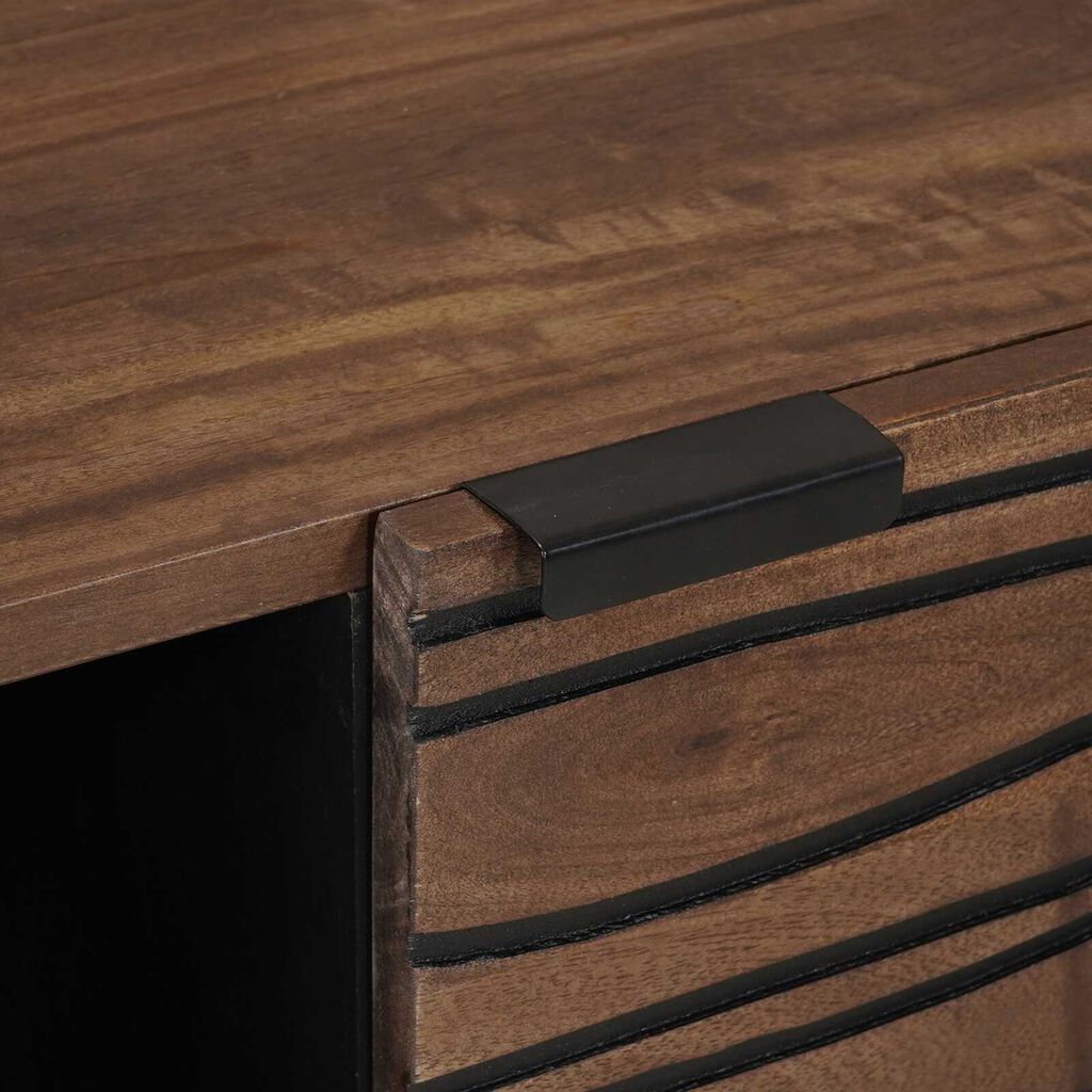 vidaXL Βιτρίνα 80x33.5x75 εκ. Συμπαγές ξύλο μάνγκο