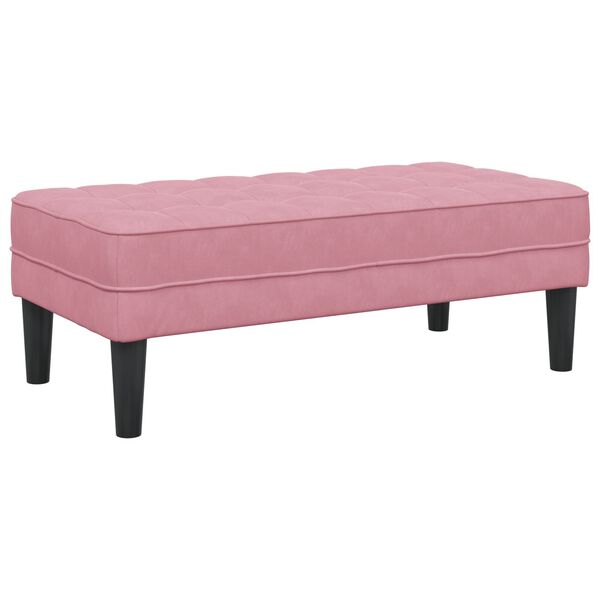 vidaXL Παγκάκι Ροζ 113 x 57 x 39 εκ. Βελούδο