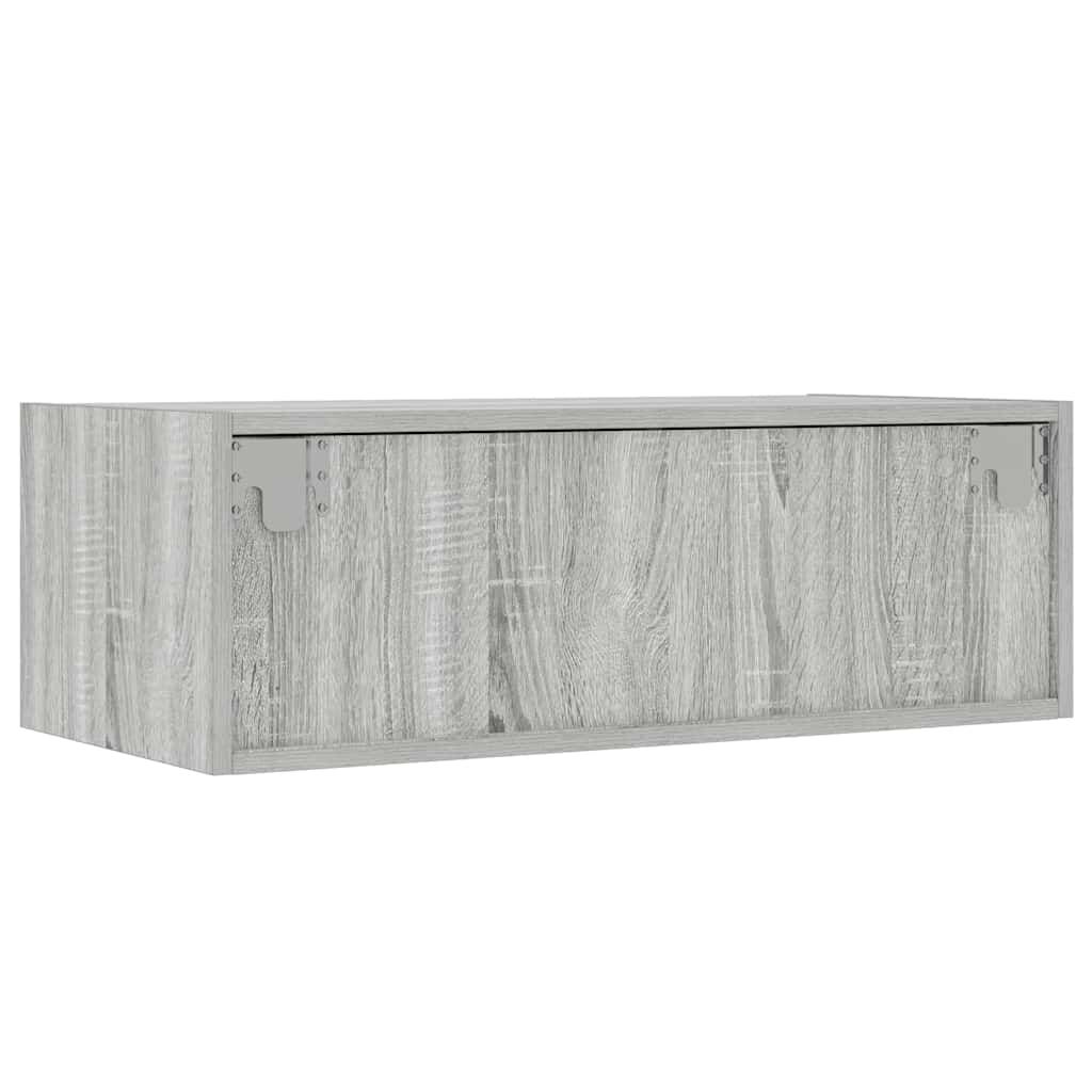 vidaXL Έπιπλο Τηλεόρασης με LED Γκρι Sonoma 75x35,5x25 εκ.