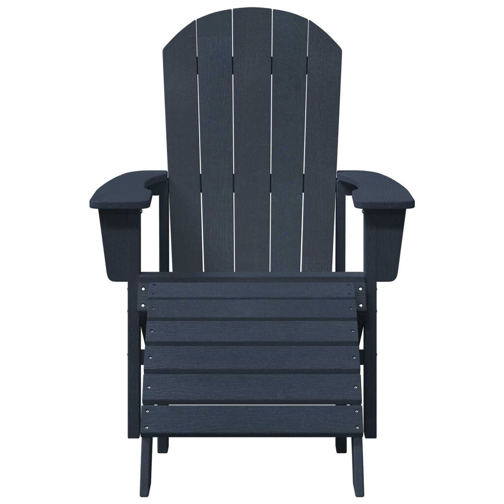 Καρέκλες Adirondack vidaXL 2 τμχ Ναυτικό μπλε HDPE