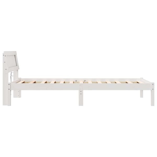 vidaXL Σκελετός Κρεβατιού Λευκό 75 x 190 cm Ξύλο πεύκου