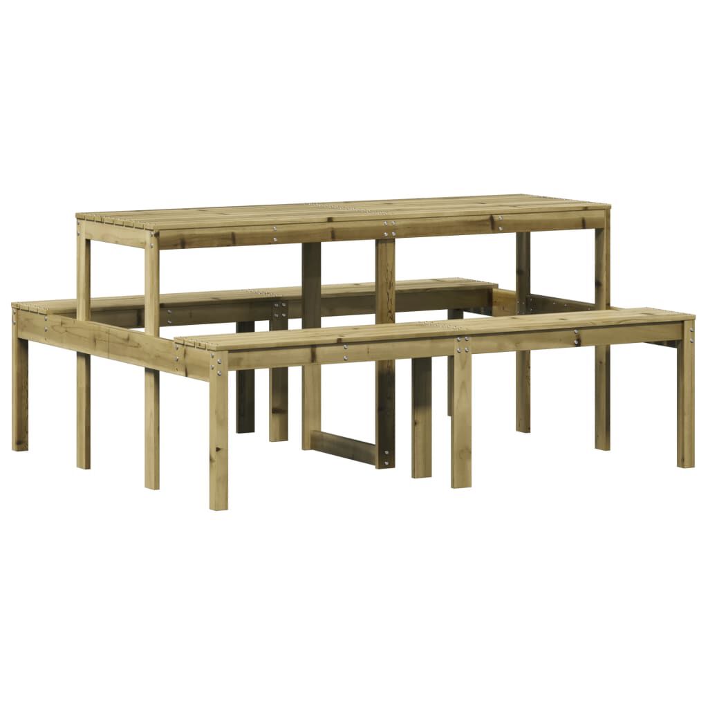 vidaXL Τραπέζι Πικνίκ 160 x 134 x 75 εκ. από Εμποτισμένο Ξύλο Πεύκου