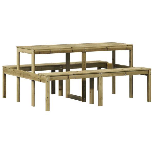vidaXL Τραπέζι Πικνίκ 160 x 134 x 75 εκ. από Εμποτισμένο Ξύλο Πεύκου