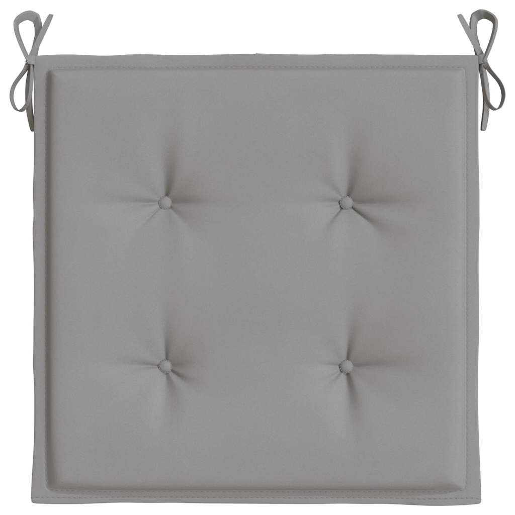 vidaXL Μαξιλάρια Καρέκλας Κήπου 4 τεμ. Γκρι 40x40x4 εκ. Υφασμάτινα