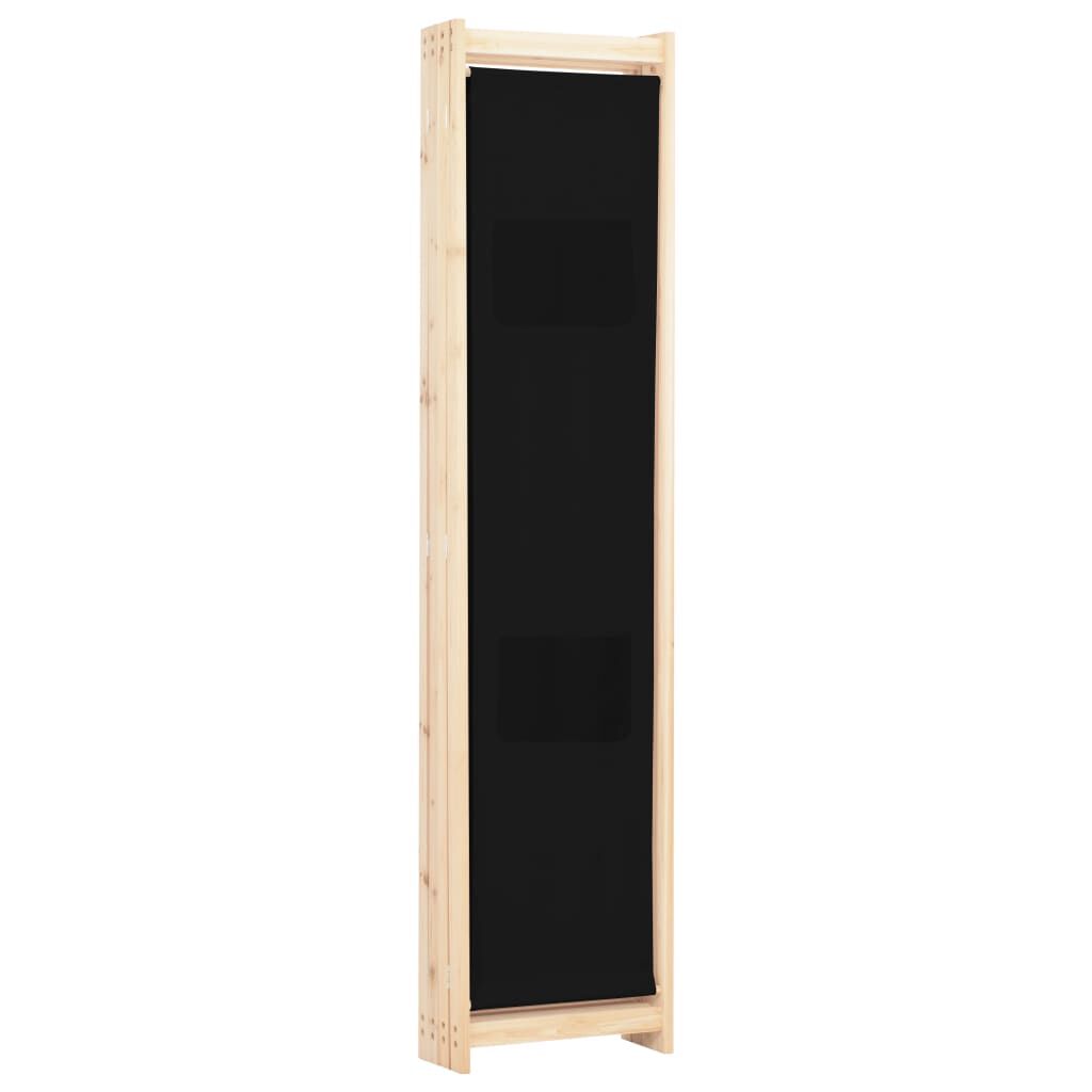vidaXL Διαχωριστικό Δωματίου με 4 Πάνελ Μαύρο 160x170x4 εκ. Υφασμάτινο
