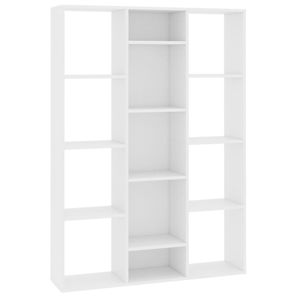 vidaXL Διαχωριστικό/Βιβλιοθήκη Λευκό 100x24x140 εκ. από Επεξ. Ξύλο