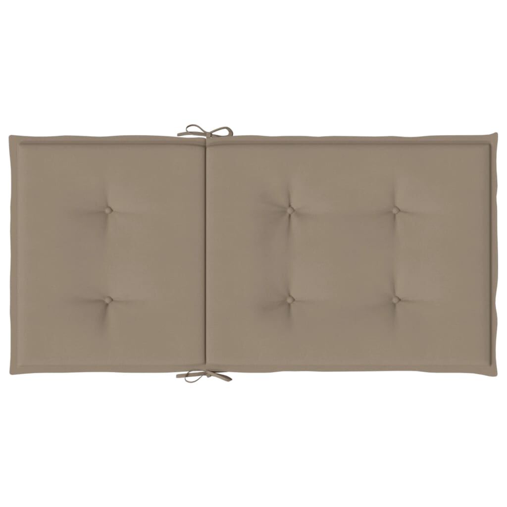 vidaXL Μαξιλάρια Καρέκλας Κήπου με Πλάτη 4 τεμ. Taupe 100x50x3 εκ.