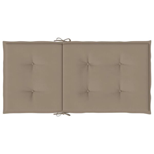 vidaXL Μαξιλάρια Καρέκλας Κήπου με Πλάτη 4 τεμ. Taupe 100x50x3 εκ.