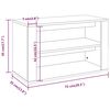 vidaXL Παπουτσοθήκη Καπνιστή Δρυς 75x35x45 εκ. Επεξεργασμένο Ξύλο
