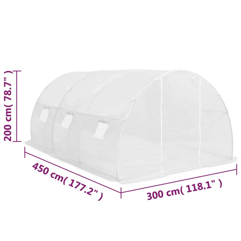 vidaXL Θερμοκήπιο 13,5 μ² 450 x 300 x 200 εκ.