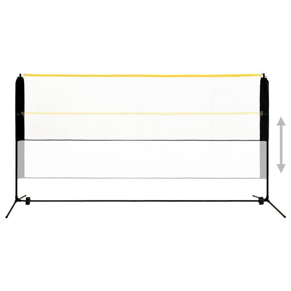 vidaXL Φιλέ Μπάντμιντον Ρυθμιζόμενο 300 x 103 x 94-158 εκ. Μεταλλικό