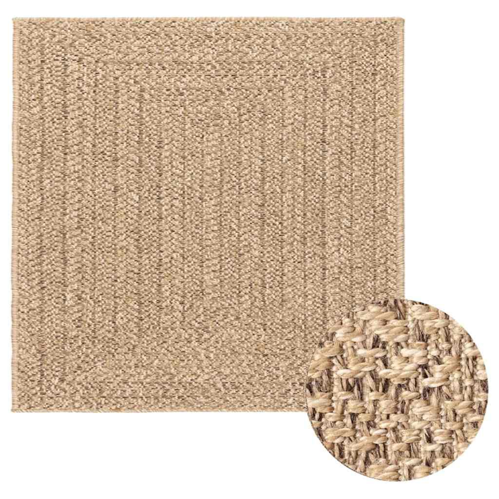 vidaXL Χαλί ZIZUR Όψη Γιούτας Εσωτ. & Εξωτ. Χώρου 120x120 εκ.