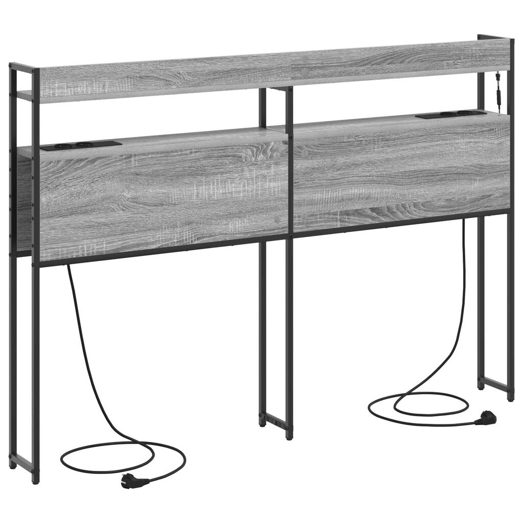 vidaXL Κεφαλάρι Αποθήκης Γκρι Sonoma 120 cm Επεξεργασμένο ξύλο
