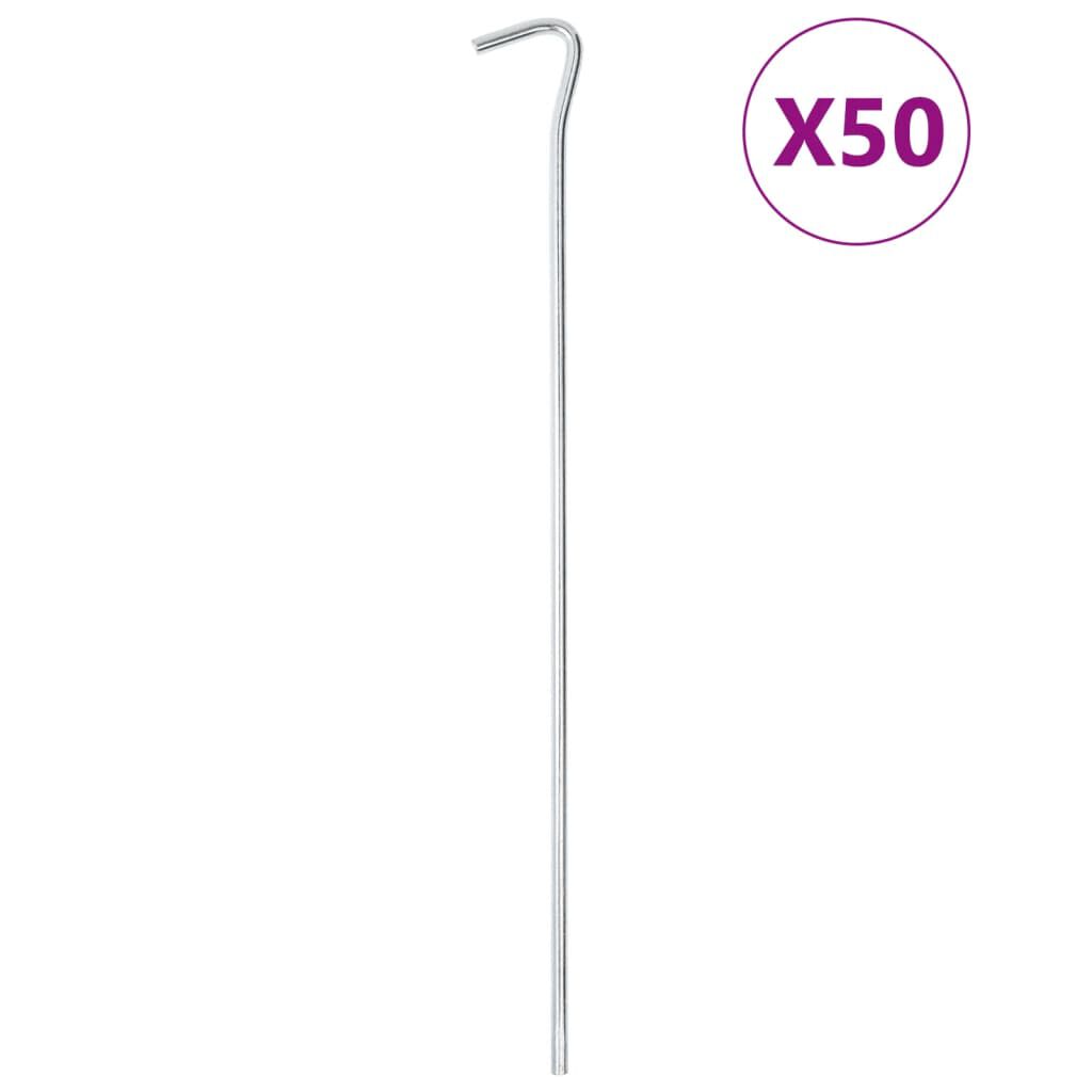 vidaXL Πασσαλάκια Σκηνής 50 τεμ. 30 εκ. Ø7 χιλ. Γαλβανισμένο Ατσάλι