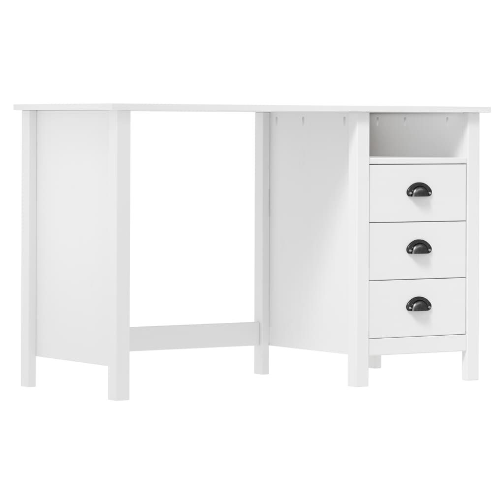 vidaXL Γραφείο Hill με 3 Συρτάρια 120x50x74 εκ Μασίφ Ξύλο Πεύκου