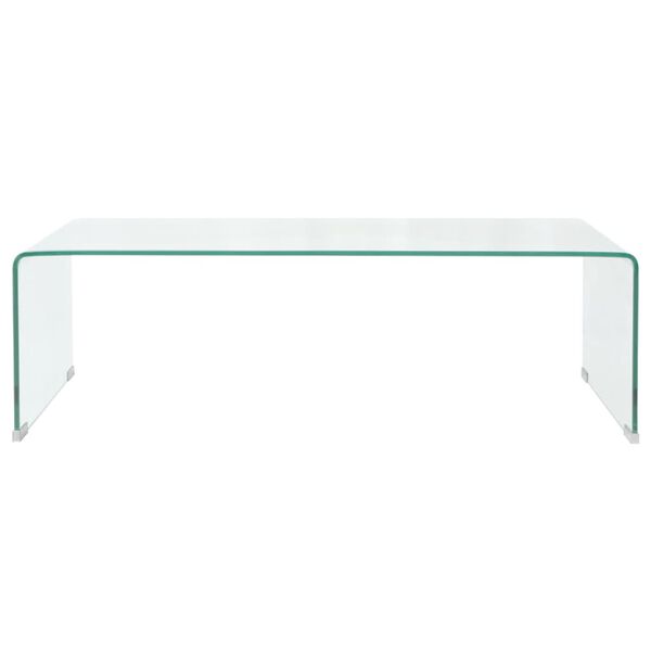 vidaXL Τραπεζάκι Σαλονιού Διάφανο 98 x 45 x 30 εκ. από Ψημένο Γυαλί