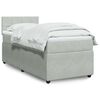 vidaXL Κρεβάτι Boxspring με Στρώμα Ανοιχτό Γκρι 90x190 εκ. Βελούδινο