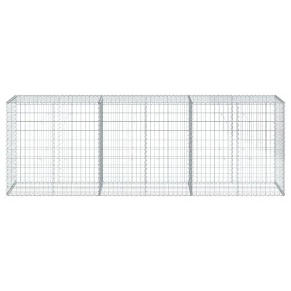 vidaXL Συρματοκιβώτιο με Κάλυμμα 300x50x100εκ. από Γαλβανισμένο Χάλυβα