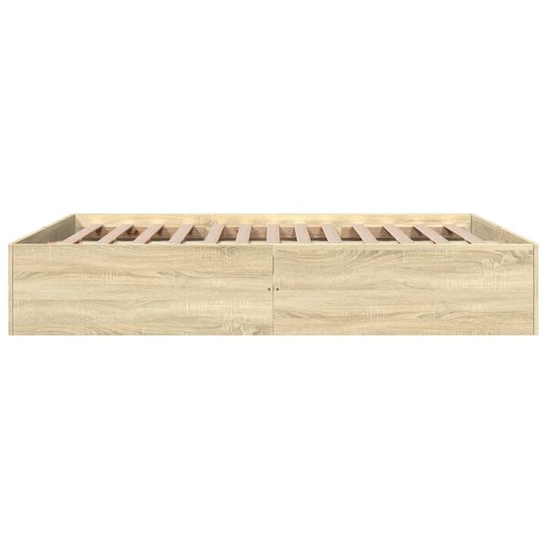 vidaXL Πλαίσιο Κρεβατιού Sonoma Δρυς 150x200 εκ. Επεξεργασμένο Ξύλο