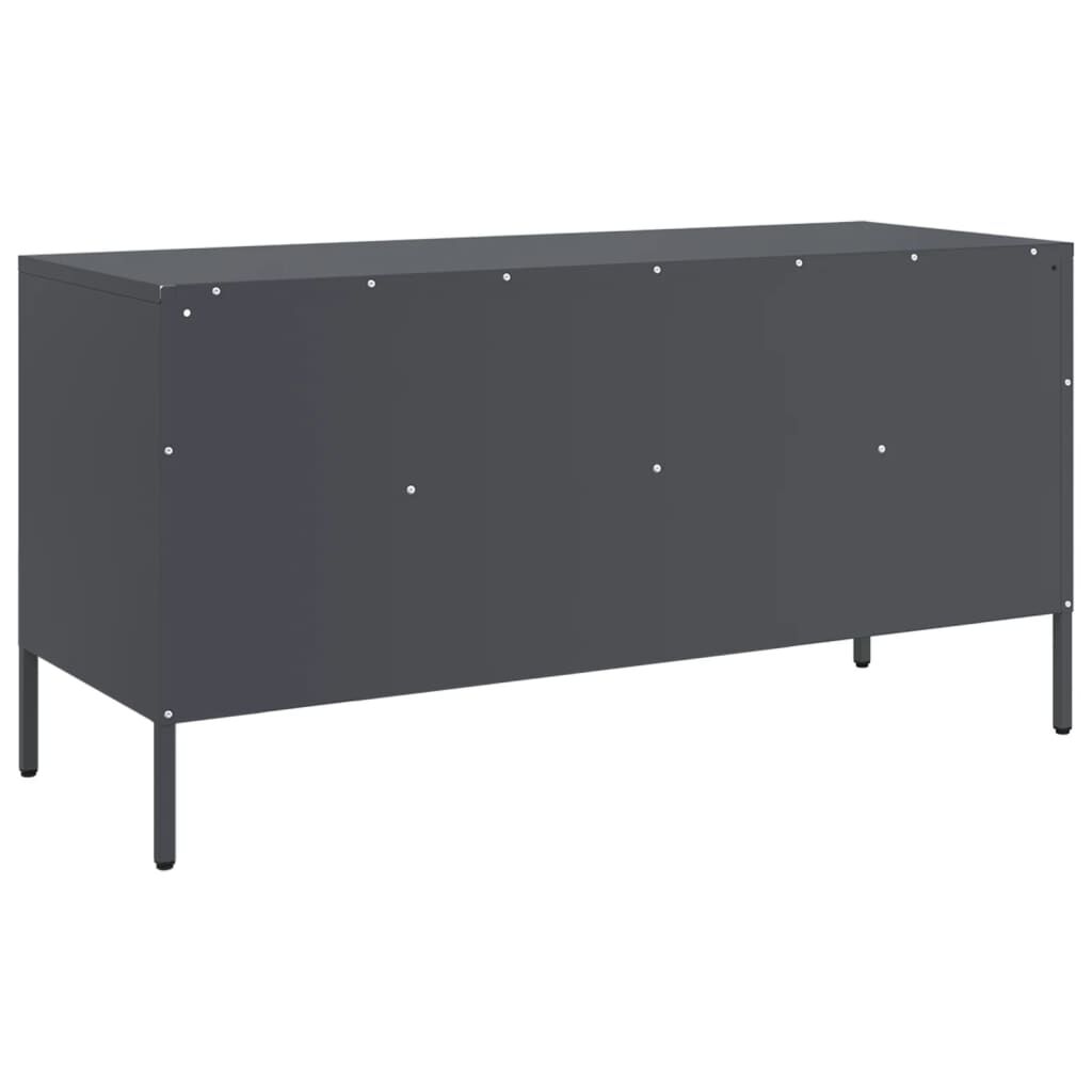 vidaXL Έπιπλο Τηλεόρασης Ανθρακί 100,5x39x50,5 εκ. από Ατσάλι