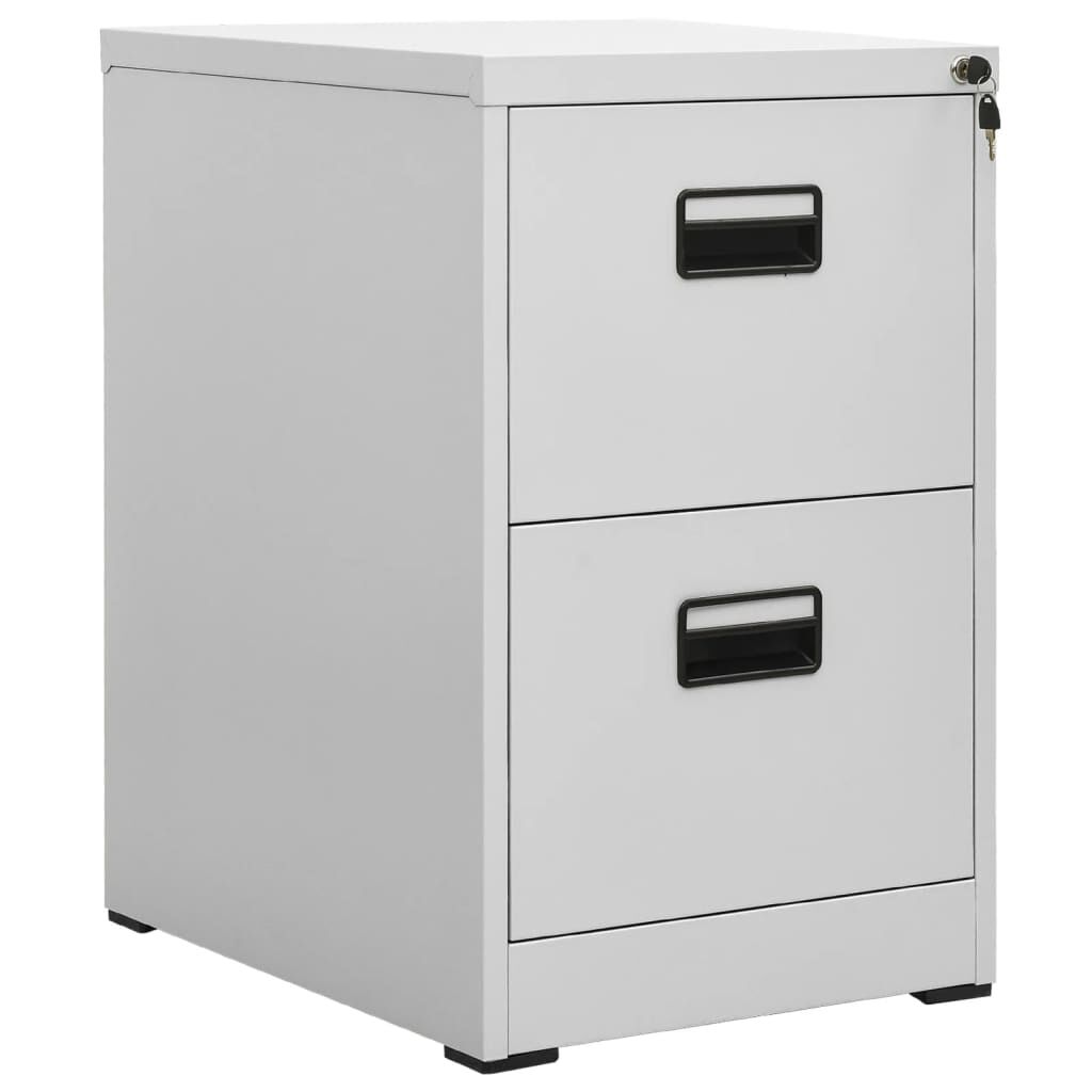 vidaXL Αρχειοθήκη Ανοιχτό Γκρι 46 x 62 x 72,5 εκ. από Ατσάλι